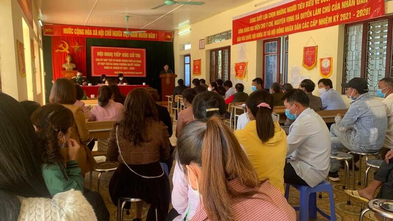 Hội nghị tiếp xúc cử tri sau kỳ họp thứ tư HĐND thành phố Lai Châu, kỳ họp thứ ba HĐND phường Quyết Thắng khóa IV, nhiệm kỳ 2021-2026